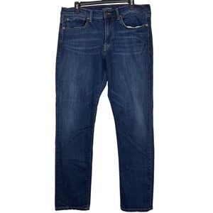 Lucky Brand 121 Slim Jeans Mens 34x32 Cotton Stretch Dark Wash Denim